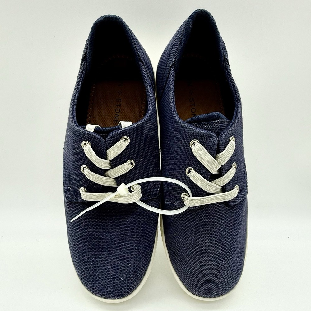 Sun + Stone Shoes Men's Size 5 Kiva Casual Sneakers Navy Blue Lace Up NWOB